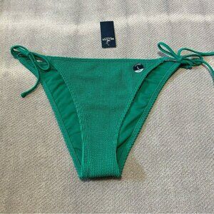 Hollister Swim Bikini Bottom Size Large NWT $68 Green Cheeky Adjustable